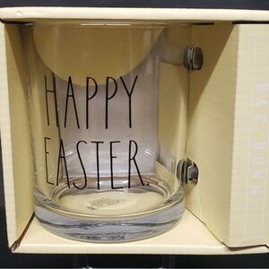 Rae Dunn Cup Happy Easter Clear 18 oz Mug Coffee Tea Enchante New